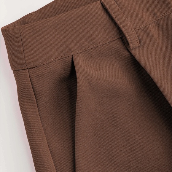 Cider | womens xsmall chocolate Brown Wide Leg mid rise trousers - Picture 6 of 8